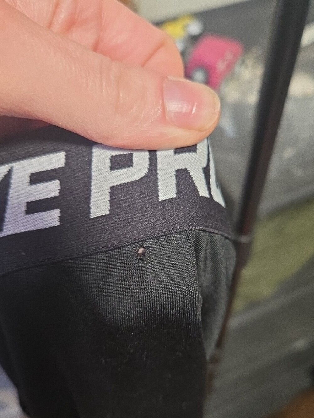 Nike Black Leggings with Gold Swoosh and NIKE PRO Waistband - Picture 3 of 7